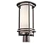 Kichler Lighting 49349AZ Pacific Edge 1-Light Post Mount, Architectural Bronze Finish with Satin Etched Cased Opal Glass
