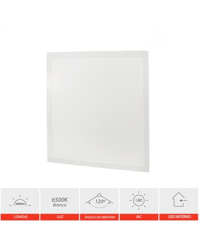 Painel Plafon LED Embutir 36W Quadrado 40x40 Bivolt Maxxy