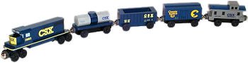 CSX 5-Car Wooden Toy Train Set by Whittle Shortline Railroad