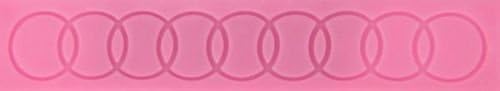 Baking Molds 3D Silicone Mould Cake Candy Pastry Tools Decorating Reusable Non-stick Circles Rings Lace Strip Sugarcraft Fondant Gum Paste Chocolate Making Crafts Mold Soap Decorations 1Pcs