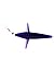 EatMyTackle Bird Feather Daisy Chain | Saltwater Fishing Teaser (Purple)