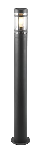 Reality Leuchten Außen Wegeleuchte Paloma R41716142, Metall Anthrazit, Schirm Kunststoff klar, exkl. 1x E27