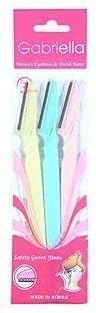 GABRIELLA Womens Eyebrows & Facial Razor (Quantity: 3 Razors)