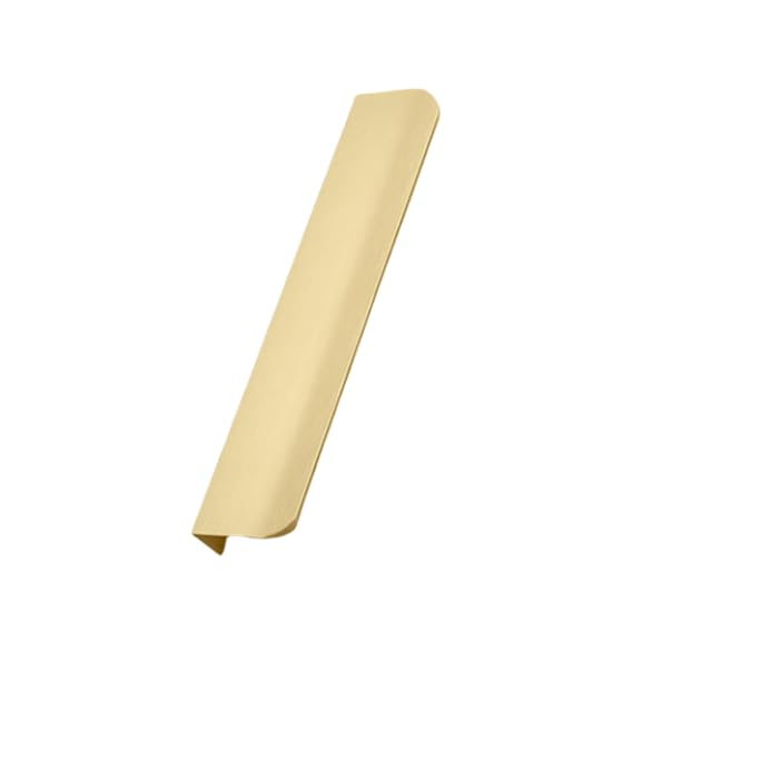 abodos Kitchen Cupboard Handles Finger Edge Pulls for Cabinets and Drawers, Concealed Handle Wardrobe Door Handles Modern Aluminum Alloy Bathroom Cabinet Handles (Gold, 120×40mm6 PCs)