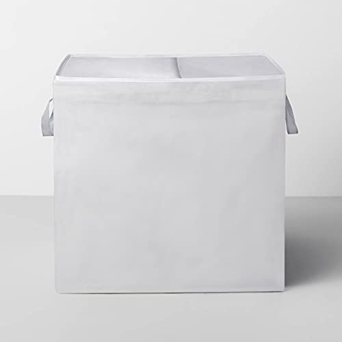 CRZDEAL Double Laundry Hamper with Zippered Lid Fiber Tube Support