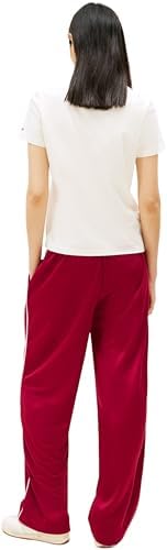 T-shirt feminina essencial de manga curta com gola redonda, branca (Ecru), 6XL