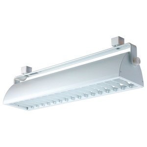 Jesco Lighting HCF240WW Contempo Series Compact Fluorescent Track Head for H 3-Wire Single Circuit Track System with White Fixture and White Louver by Jesco Lighting Group