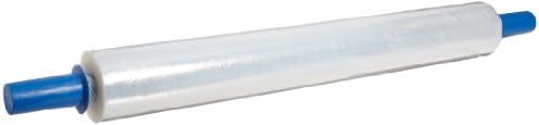 Goodwrappers PF70304M Linear Low Density Polyethylene Clear Cast Hand Stretch Wrap with Built-in Dispenser and Hand Brakes, 1000' Length x 30" Width x 70 Gauge Thick (Case of 4)
