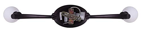 Canarm IT217A03ORB10 Addison 3-Light Dropped Track Lighting with Flat Opal Glass Shades, Oil Rubbed Bronze