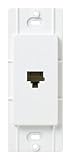 Lutron SC-PJ-SW Satin Colors Phone Jack, Snow