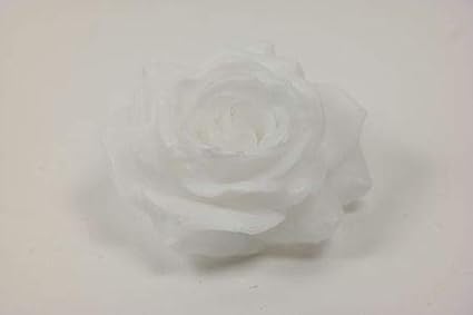 INNA Glas - Set 72 x Wachsrose, weiß, Ø 10 cm - Deko Rosenköpfe/Künstliche Blüten