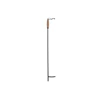 Wisechoice Durable Fire Poker with Wood Handle and Leather Loop | Wood Fire Pit Accessories, 35 inch H