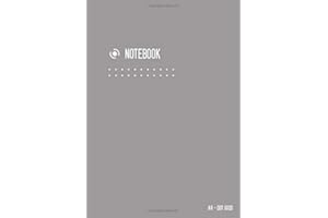 Dot Grid Notebook A4: Journal Notebook Gray for Writing and Drawing, Blank, Large, Soft Cover, Dotted Matrix, Numbered Pages, No Bleed (A4 Calligraphy Dot Grid Journals)