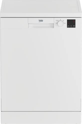 beko DFN04321W Geschirrspüler 60 cm, 13 Maßgedecke, Freistehender Geschirrspüler, Spülmaschine, unterbaufähig, 2 Spülebenen, 4 Spültemperaturen, rotes