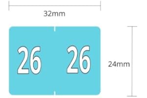 Compatible with Datafile Pendaflex End Tab Year Filing Labels 2026", Self-Adhesive, Color-Coded for Year Identification, Dark