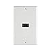 TENINYU Single HDMI Wall Plate (1 Port) - 4K UHD, ARC, and Ethernet Pass-Thru Support (1-Gang) White - for 1 HDMI (1-Port)