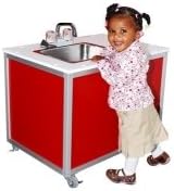 Monsam PSE-2006I 20 in. Toddler Height Single Basin Portable Sink44; Red