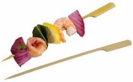 PREXWARE 6 Inch Bamboo Picks Paddle Skewers BBQ Picks 100 Pack