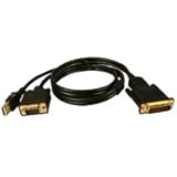 25ft Black Projector Cable w/ M1 (P&D) Male to VGA Male and USB Male