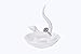HOME SMILE Dog Jewelry Ring Dish Holder, Elegant Glazed Ceramic Engagement Wedding Ring Trinket Tray Stand