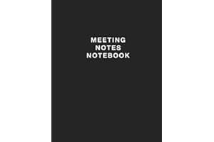 Meeting Notes Notebook: Meeting Book for Note Taking With Action Items