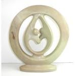Lovers Embrace Couples Wedding Anniversary Natural Stone Sculpture 6 Inch