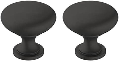 Amerock | Cabinet Knob | Matte Black | 1-1/4 inch