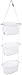 AmazonBasics 3-Basket Adjustable Shower Caddy - White