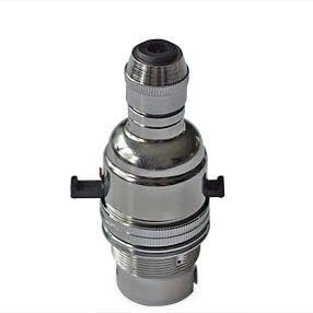 Lampholders Bayonet Cap Switched with Cord Grip (Chrome)