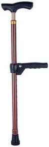 Telescopic Walking Stick For Elder Two Grips Canes And Walking Sticks Height Adjustable Outdoor Dual Handles Pushing Up Crutches Anti-Skid Aluminum Alloy 72-94.5Cm
