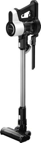 VCP 4130 2-in-1-Akku-Stielstaubsauger, 2 Saugkraftstufen, 110 Watt Motor, 21, 6 Volt Li-Ion Akku, 550 ml Staubaufnahmevolumen, bis zu 45 Minuten Betriebszeit, 80 Dezibel, Weiß / Schwarz