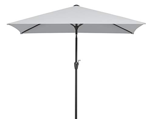 Schneider Sonnenschirm Bilbao, Silbergrau, 210 x 130 cm rechteckig, 621-14, Gestell Stahl, Bespannung Polyester, 4.3 kg – Bild 3