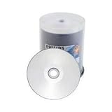100 Philips 16X DVD-R 4.7GB Silver Inkjet Hub Printable