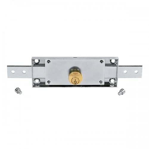 DOJA Barcelona Roller Shutter Door Lock - Central Roller Shutter Lock - 60mm Cylinder - Galvanized Steel Rolling Gate Door Lock with Key, Ideal for Shutter, Garage Shutters
