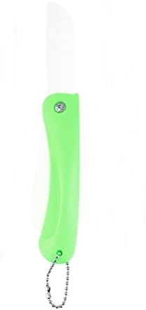 SuperStores Colors Folding Ceramic Knife Gift Knife Pocket Ceramic Folding Knives Kitchen Vegetable Fruit Paring Knife With ABS Handle (Green)