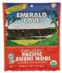 Emerald Cove Organic Toasted Sushi Nori Sheets -- 0.9 oz by Emerald Cove