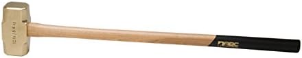 ABC HAMMERS Brass Sledge Hammer - 12 lb. Non-Sparking Hammer with 32" Wood Handle & Double Faced Head - ABC12BW