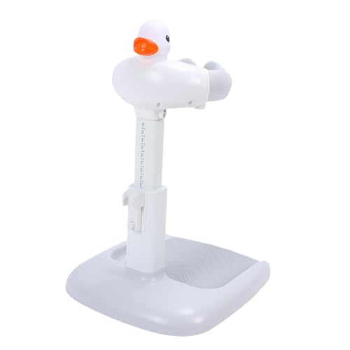 BTSEURY Baby Shower Stand, Adjustable Height Standing Up Baby Shower Support, Anti Slip Foldable Baby Standing Support for Bathing (Gray White)