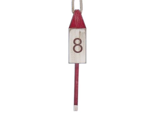 UPC 849029008488, Hampton Nautical  Wooden Vintage Dark Red Number 8 Squared Buoy, 15&quot;