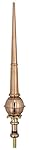 Good Directions 753 Single Ball Smithsonian Finial, 24-Inch, Copper