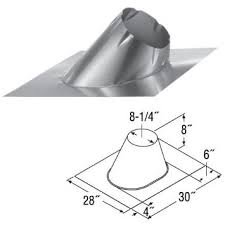 4" PelletVent Pro 0/12 - 6/12 Adjustable Roof Flashing - 4PVP-F6 - Thumbnail 2