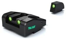 MEPRO Tru-Dot Adjustable Night tritium Sights Compatible with Springfield XD Green tritium dots Glow on Sight self Illuminated Meprolight Fixed Metal Sights
