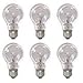 Vetlo Lighting A19/CL/RS-6PK 100 Watt Incandescent A19 Rough Service Bulb, Clear, 6 Pack