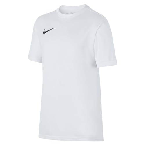 Nike Y Nk Dry Park VII JSY SS, T-Shirt Unisex Bambini, White/Black, L