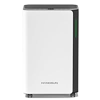 Hangsun 20L/Day Dehumidifiers for Home Dehumidifier for Drying Clothes and Damp with Digital Humidity Display, Continuous Drainage, 24 Hour Timer, Ideal for Laundry Room, Basement, Bedroom, Bathroom