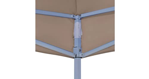 Partyzelt-Dach 4,5x3 m Taupe 270 g/m² Gartenbauten Pavillon-Rahmen Dächer für Pavillions stabil – Bild 7