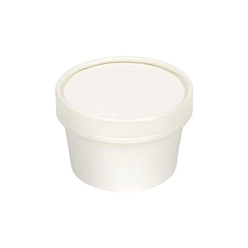 Inno-Pak 193342088 Food Container with Paper Lid, 8/10 oz, 2.375" x 3.75" x 2.75" (Pack of 250) - Thumbnail 2