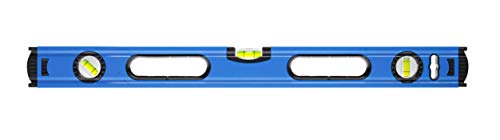 Hoegert Technik - Spirit Level 60 cm, Features 3 Levels: 0°/45°/90°, Aluminium Spirit Levels, Shock Absorbing end caps, Size: 60×5.65×2.1cm, HT4M006