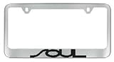 KIA SOUL Chrome License Plate Frame with 2 free caps