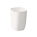 mingol Small Garbage Can for Bathroom, Bedroom, Kitchen, Slim Cute Plastic Waste Basket for Office, 7L, Matt White